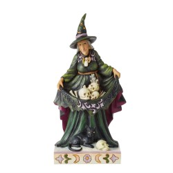 Enesco Gifts Jim Shore Heartwood Creek Wicked This Way Scary Witch Skulls Skirt Figurine Free Shipping Iveys Gifts And Decor