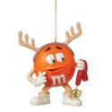 Pre Order Jim Shore M&M'S Orange Character Ornament With Reindeer Bells