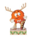 Pre Order Jim Shore M&M'S Jingle All the Way Orange Character With Reindeer Bells Figurines