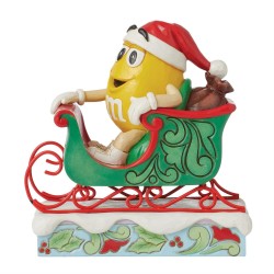 Pre Order Jim Shore M&M'S A Sweet Ride Yellow Character In Sleigh  Figurine