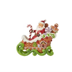Enesco Gifts Jim Shore Heartwood Creek Gingerbead Santa LED Figurine Free Shipping Iveys Gifts And Decor