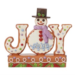 Enesco Gifts Jim Shore Heartwood Creek Baked With Joy Gingerbread JOY Snowman Figurine Free Shipping Iveys Gifts And Decor