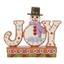 Pre Order Jim Shore Heartwood Creek Baked With Joy Gingerbread JOY Snowman Figurine