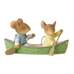 Enesco Gifts Heart Of Christmas Canoeing Couple Mice Mouse Figurine Free Shipping Iveys Gifts And Decor