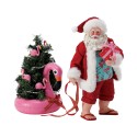 Dept 56 Possible Dreams By The Sea Flamingos Float Santa Figurine