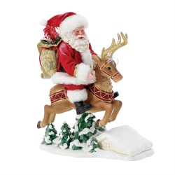 Dept 56 Possible Dreams Christmas Traditions Ten Santas Leaping Santa Figurine Free Shipping Iveys Gifts And Decor