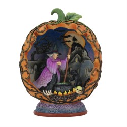 Pre Order Jim Shore Heartwood Creek Come In For a Spell Pumpkin Diorama LED Figurine-