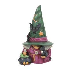 Enesco Gifts Jim Shore Heartwood Creek Witchful Thinking Witch Gnome With Cauldron Figurine-