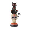 Pre Order Jim Shore Heartwood Creek Day Of Dead Black Cat On Skull Figurine-