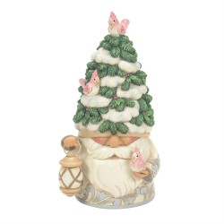 Enesco Gifts Jim Shore Heartwood Creek White Woodland Fir-ever Festive Evergreen Hat Gnome Figurine Free Shipping Iveys Gifts 