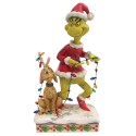Pre Order Jim Shore The Grinch Who Stole Christmas Dr Seuss Grinch And Max Wrapped Up In Lights Figurine