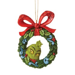  Jim Shore The Grinch Who Stole Christmas Dr Seuss Grinch Peeking Thru Wreath Ornament Free Shipping Iveys Gifts And Decor