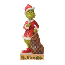 Enesco Gifts Jim Shore The Grinch Who Stole Christmas Dr Seuss Grinch Two-Sided Naughty Or Nice Figurine Free Shipping 
