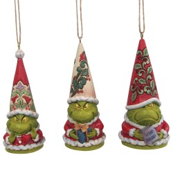 Enesco Gifts Jim Shore Heartwood Creek Grinch Set Of 3 Grinch Gnome Ornament Free Shipping Iveys Gifts And Decor