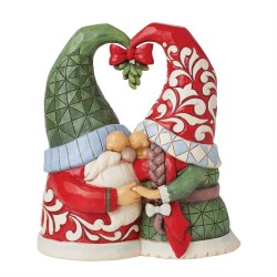Enesco Gifts Jim Shore Heartwood Creek Merry Kiss-mas Gnome Mistletoe Couple Figurine Free Shipping Iveys Gifts And Decor