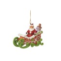 Jim Shore Heartwood Creek Baking Spirits Bright Gingerbread Christmas Sleigh Ornament