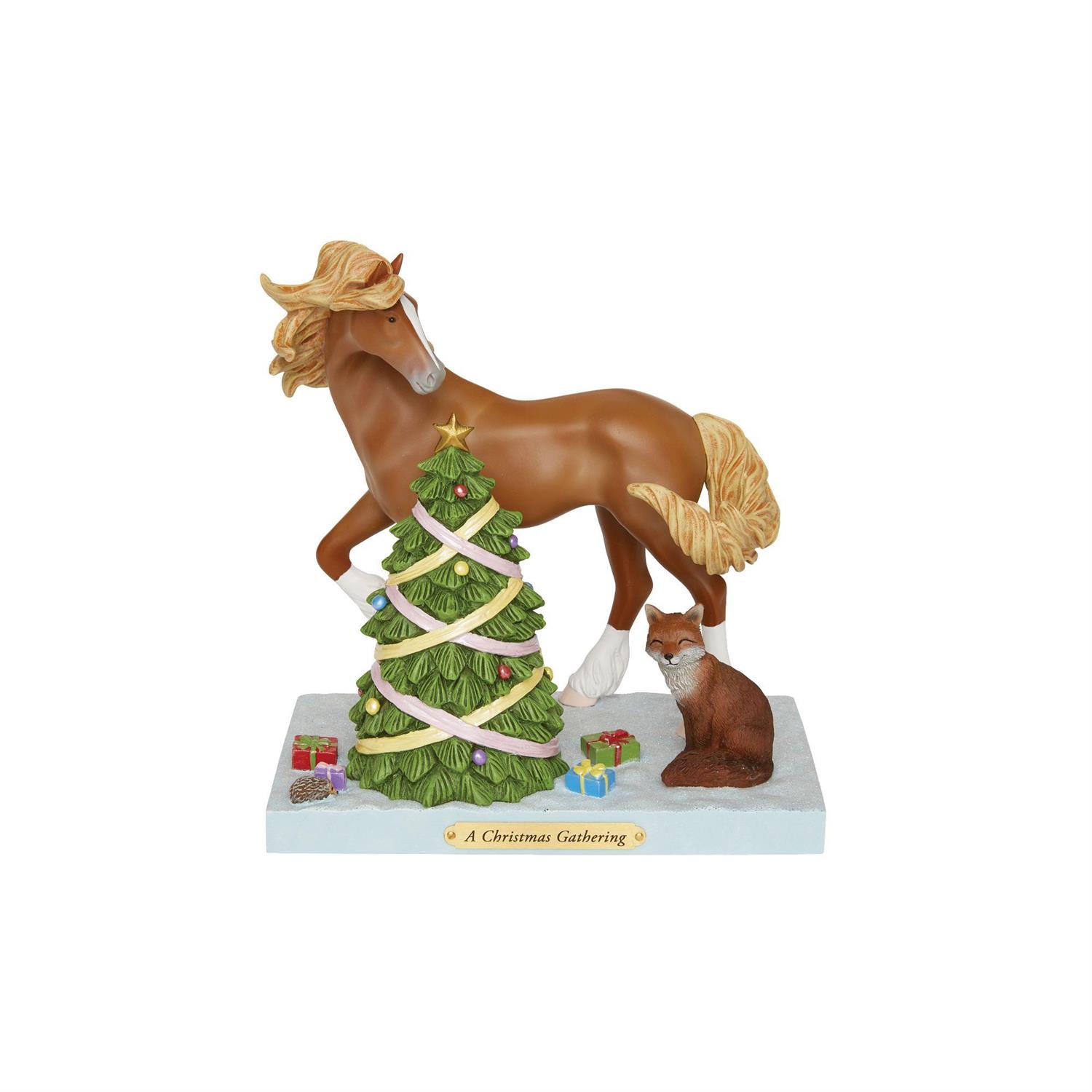 Trail Of Painted Ponies Christmas Gathering Horse Figurine