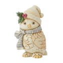 Jim Shore Heartwood Creek White Woodland Owl With Scarf Figurine