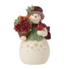 Enesco Gifts Jim Shore Highland Glen Highland Holiday Blooms Snowman Basket Figurine Free Shipping Iveys Gifts And Decor