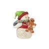 Jim Shore Heartwood Creek Mini Snowman Holding A Gingerbread Man Figurine