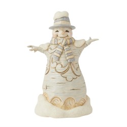 Enesco Gifts Jim Shore Heartwood Creek White Woodland Carved Snowman With Hat Figurine Free Shipping Iveys Gifts And Decor