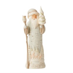 Enesco Gifts Jim Shore Heartwood Creek White Woodland Birch Bark Santa Figurine Free Shipping Iveys Gifts And Decor
