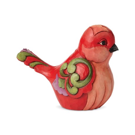 Enesxo Gifts Jim Shore Heartwood Creek In Fine Feather Red Floral Bird Figurine Free Shipping Iveys Gifts And Decor