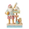Jim Shore Heartwood Creek Santa With Beach Signs And Pelican Figurine