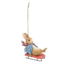 Enesco Gifts Jim Shore Beatrix Potter Peter Rabbit Sledging Ornament Free Shipping Iveys Gifts And Decor