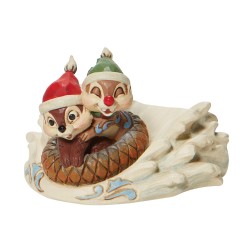 Enesco Gifts Jim Shore Disney Traditions Fun in the Snow Chip n Dale Sledding Saucer Figurine Free Shipping Iveys Gifts 