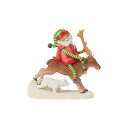Enesco Gifts Becky Hampson Izzy And Oliver Santas Wild Ride Figurine Free Shipping Iveys gifts And Decor