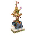 Jim Shore Disney Traditions Friendship And Festivities Pooh And Friends Stacked   Figurine