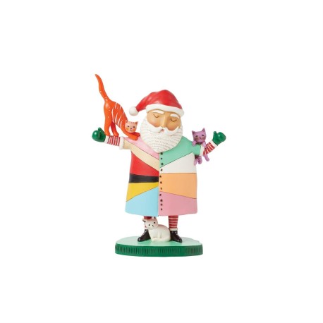 Enesco Gifts Michelle Allen Izzy And Oliver Crazy Cat Santa Figurine Free Shipping Iveys Gifts And Decor