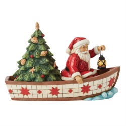 Jim Shore Heartwood Creek Seas Of Giving  Santa In Boat With Christmas Tree Figurine Free Shipping Iveys Gifts And Decor