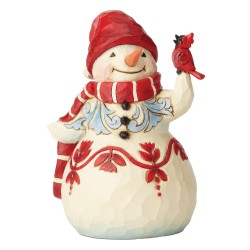 Enesco Gifts Jim Shore Heartwood Creek Pint Sized Snowman With Cardinal Figurine Free Shipping Iveys Gifts And Decor