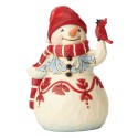 Jim Shore Heartwood Creek Pint Sized Snowman With Cardinal Figurine