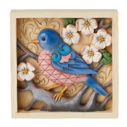 Jim Shore Heartwood Creek Bluebird Decorative Plaque Figurine