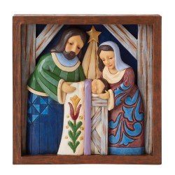 Jim Shore Heartwood Creek Holy Family Decorative Plaque Figurine