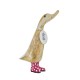 Enesco Gifts DCUK Bamboo Hand Carved Red Boots Duck Figurine Free Shipping Iveys Gifts And Decor