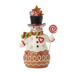 Enesco Gifts Jim Shore Heartwood Creek Gingerbread Hugs And Peppermint Kisses Gingerbread Snowman Figurine Free Shipping 