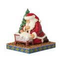 Pre Order Jim Shore Heartwood Creek Santa Kneeling Over Baby Jesus Figurine