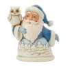 Jim Shore Heartwood Creek Mini Blue Santa With Owl Figurine