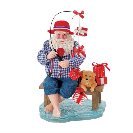Dept 56 Possible Dreams Sports And Leisure Reel Nice Santa Figurine Free Shipping Iveys Gifts And Decor