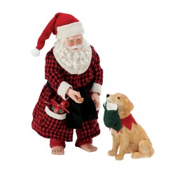 Dept 56 Possible Dreams Santa And His Pets Santa's Slippers Santa Figurine