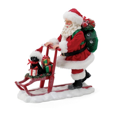 Dept 56 Possible Dreams Santa And His Pets Kickin It Santa Figurine Free Shipping Iveys Gifts And Decor