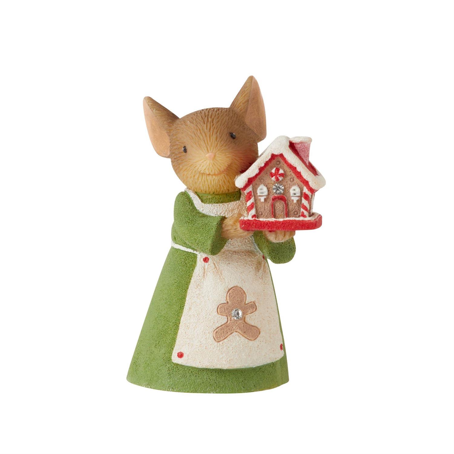 Enesco Gifts Karen Hahn Heart Of Christmas Gingerbread House Mouse Figurine Free Shipping Iveys Gifts And Decor