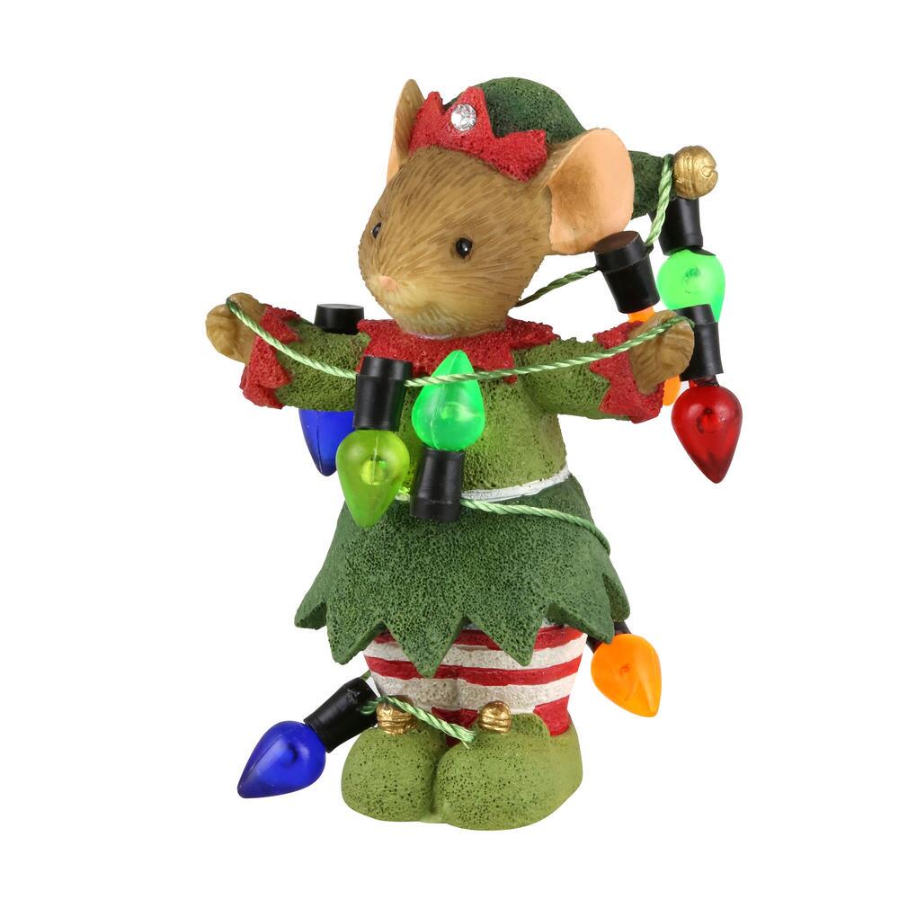 Enesco Gifts Karen Hahn Heart Of Christmas Tangled In Lights Figurine Free Shipping Iveys Gifts And Decor