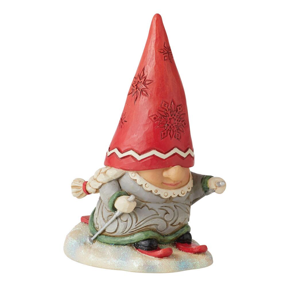 Enesco Gifts Jim Shore Heartwood Creek Gnome On The Slopes Gnome With Braids Skiing Gnome Figurine Free Shipping Iveys Gifts 