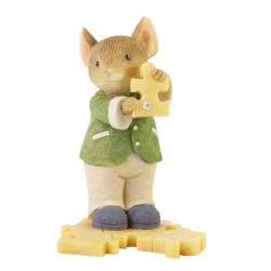 Enesco Gifts Heart Of Christmas Puzzler Mouse Figurine Free Shipping Iveys Gifts and Decor