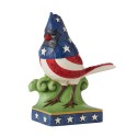 Jim Shore Heartwood Creek Wings of Freedom Patriotic Cardinal Figurine